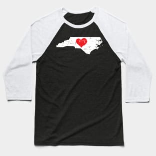 <3 North Carolina Map Gift T Shirt for Men Women and Kids Baseball T-Shirt